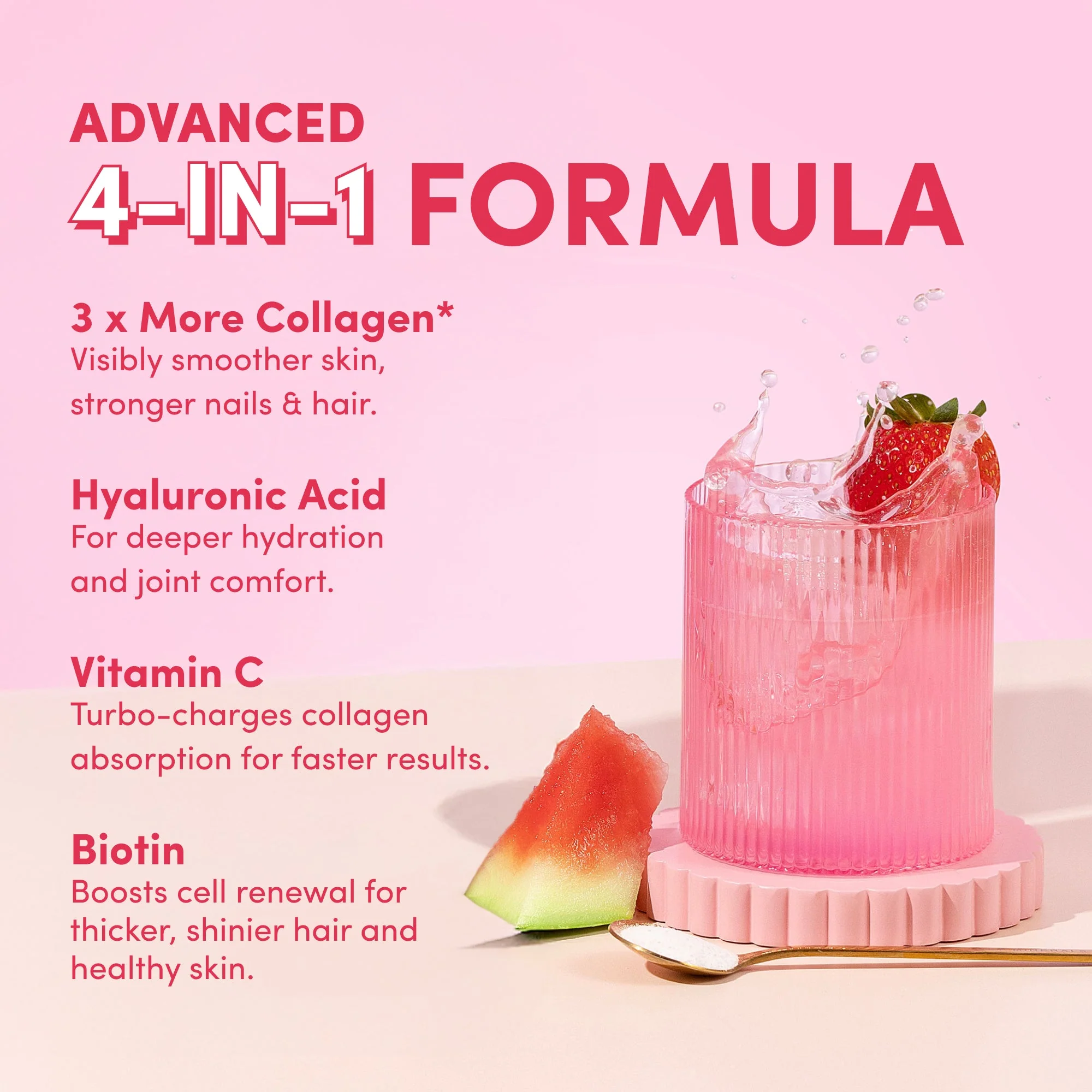 Strawberry Watermelon Collagen Sachets - 280g - Image 5