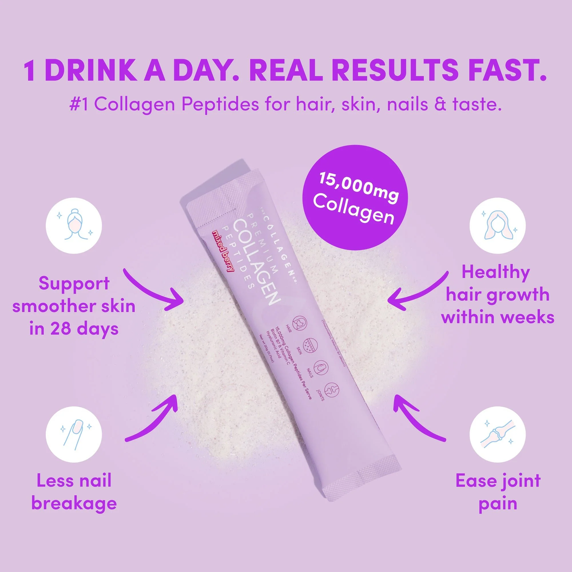 Mixed Berry Collagen Sachets - 280g - Image 4