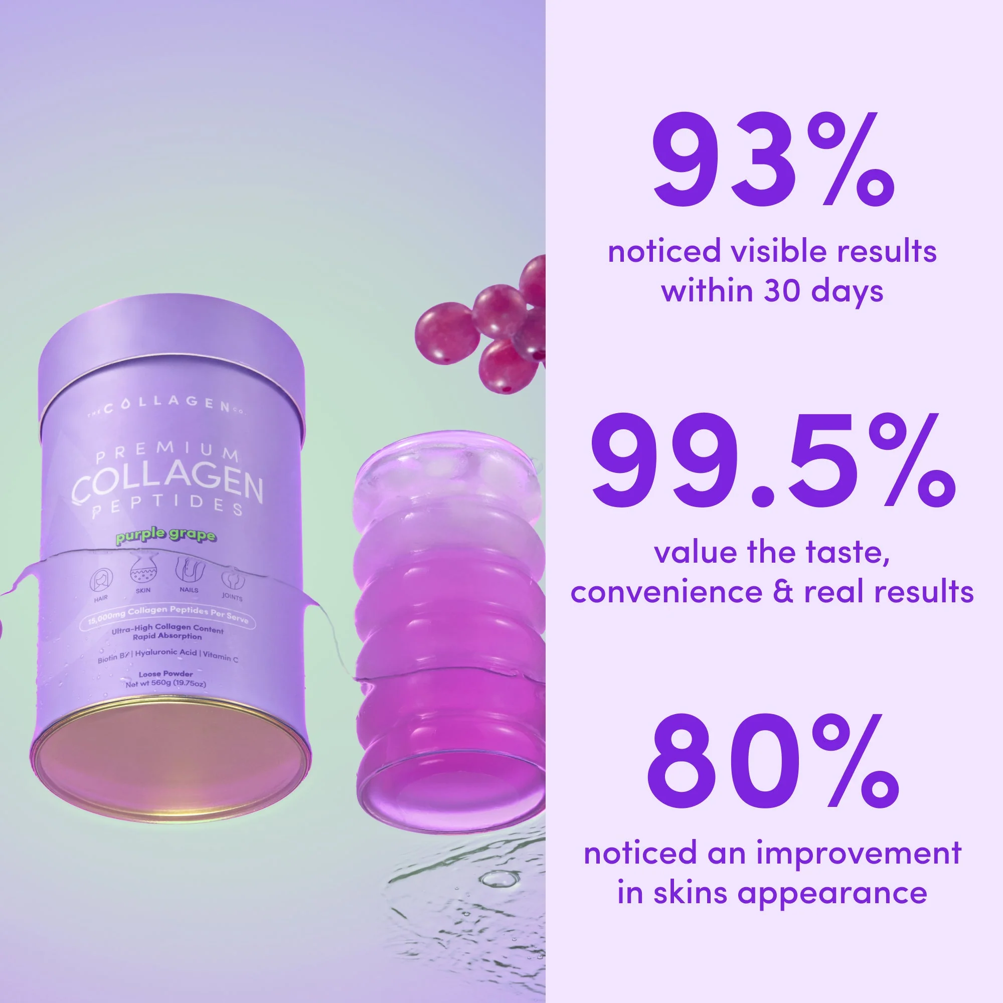 Purple Grape Collagen Powder - 560g - Image 3